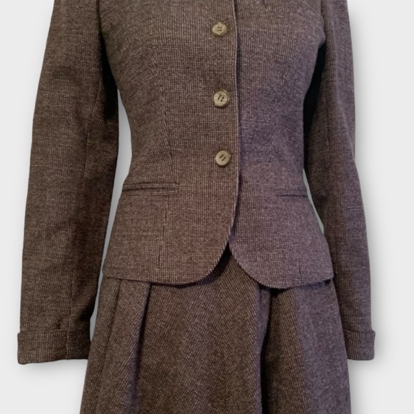Vintage LUBA Tweed Wool Dress Skirt Suit - Picture 8 of 14